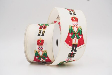 Cremefarbenes klassisches Weihnachts-Nussknacker-Drahtband_KW0438GC-2-2